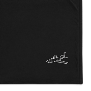 F-86D Sabre Dog - USAF Jet Port Authority Embroidered Premium Sherpa Blanket