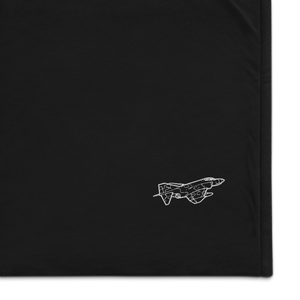 USAF F-4 Phantom II Jet 4 Port Authority Embroidered Premium Sherpa Blanket