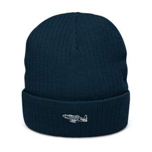 Lockheed P-80 Shooting Star Jet Atlantis Recycled Cuffed Beanie