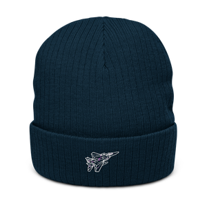 US Air Force F-15 Jet 4 Atlantis Recycled Cuffed Beanie