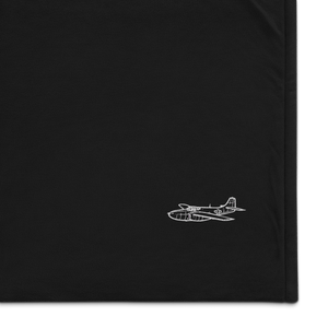 P-59 Airacomet - First US Jet Fighter Port Authority Embroidered Premium Sherpa Blanket