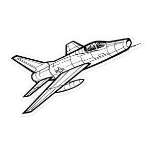 USAF's F-100 Super Sabre 3 Sticker