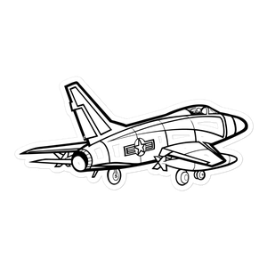 F-100 Super Sabre Air Force Jet 2 Sticker
