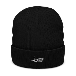 F-100 Super Sabre Air Force Jet 2 Atlantis Recycled Cuffed Beanie