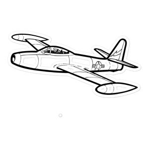 F-84 Thunderjet - Jet-Powered Pioneer Sticker