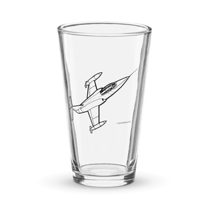 Lockheed F-104 Starfighter  Shaker Pint Glass