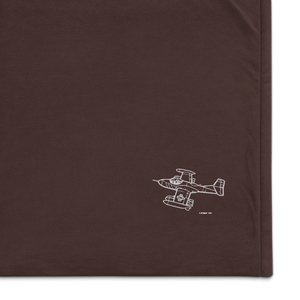 Cessna A-37 Dragonfly - Combat Proven Port Authority Embroidered Premium Sherpa Blanket