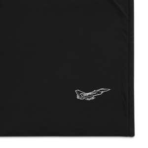 J-10 Vigorous Dragon Fighter Port Authority Embroidered Premium Sherpa Blanket