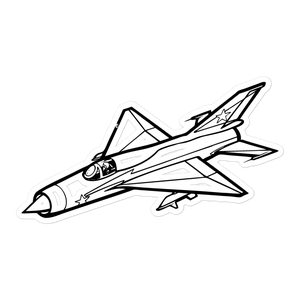 MiG-21 Fishbed Supersonic Jet Sticker