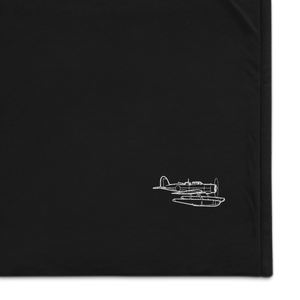 Aichi E13A 'Jake' Reconnaissance Seaplane Port Authority Embroidered Premium Sherpa Blanket