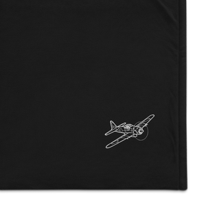 Mitsubishi A6M Zero - Legendary Fighter Port Authority Embroidered Premium Sherpa Blanket