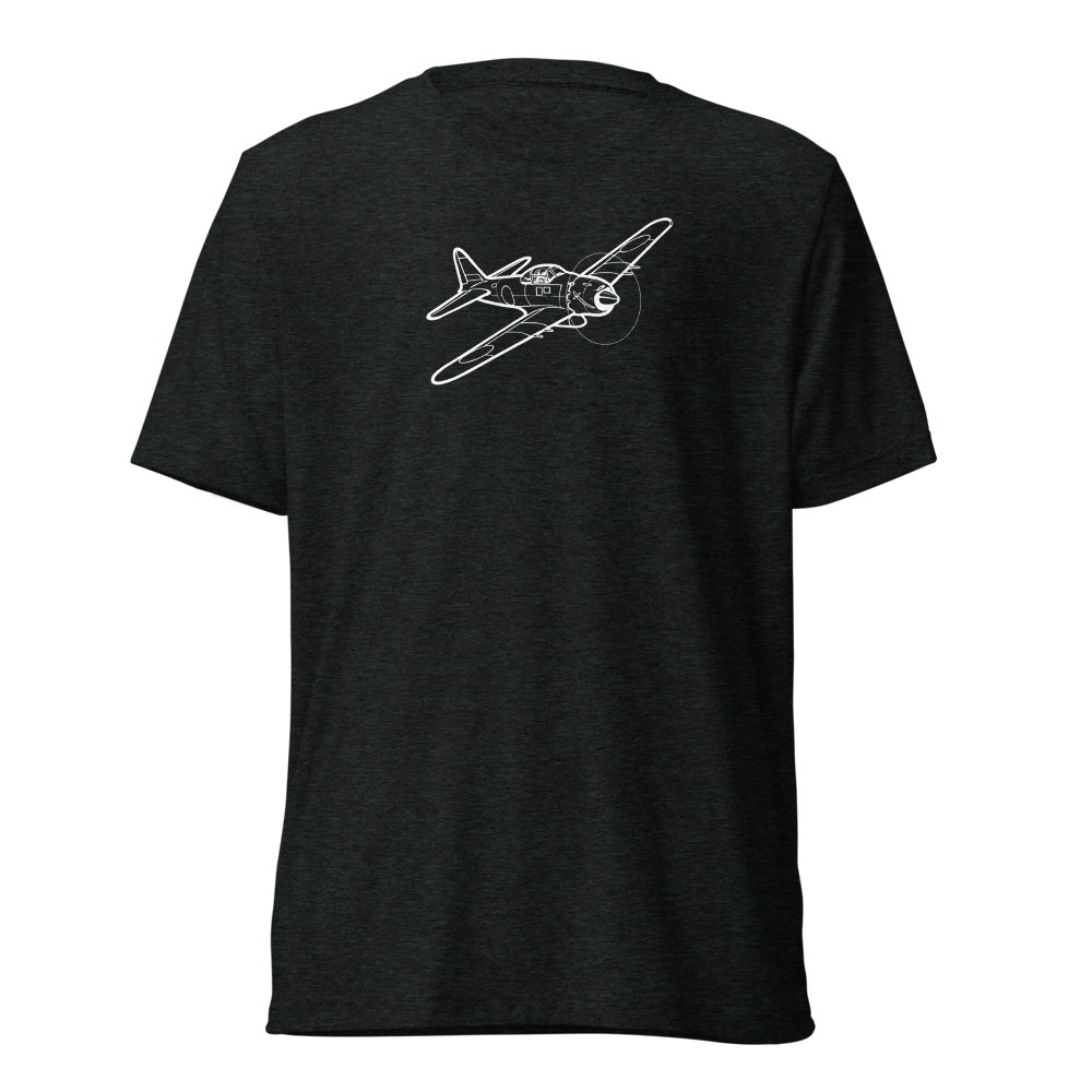 Mitsubishi A6M Zero - Legendary Fighter Tri-blend T-Shirt 