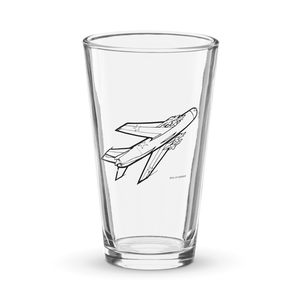 MiG-19 Farmer Supersonic Fighter  Shaker Pint Glass