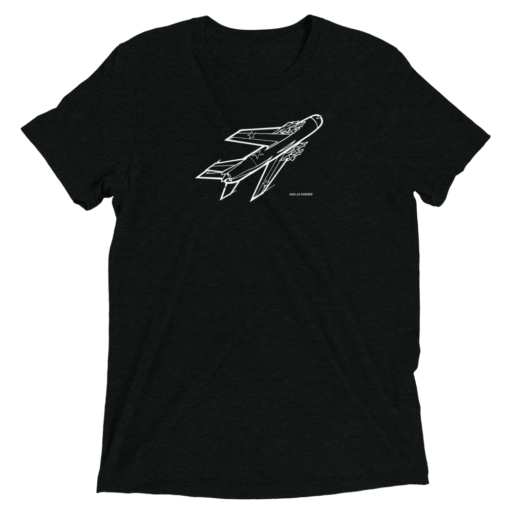 MiG-19 Farmer Supersonic Fighter Tri-blend T-Shirt 