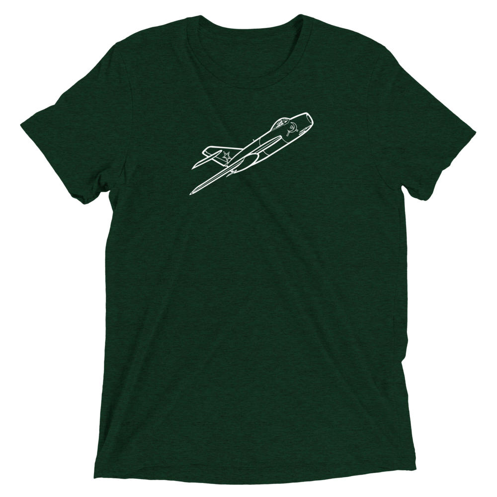 MiG-15 Soviet Jet Fighter Tri-blend T-Shirt 