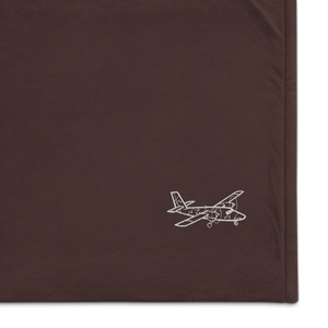 De Havilland Canada DHC-6 Twin Otter Port Authority Embroidered Premium Sherpa Blanket