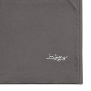 Beechcraft Super 18 Legend Port Authority Embroidered Premium Sherpa Blanket