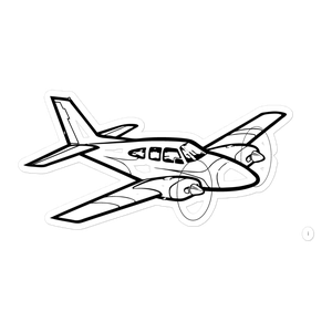 Beechcraft Baron Twin-Engine Sticker