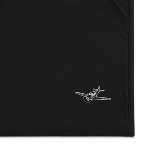Globe Swift Classic Monoplane Port Authority Embroidered Premium Sherpa Blanket