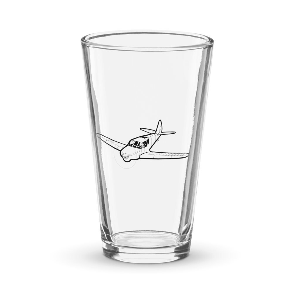 Globe Swift Classic Monoplane  Shaker Pint Glass 