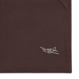 Beechcraft Twin Bonanza Powerhouse 2 Port Authority Embroidered Premium Sherpa Blanket