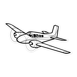 Beechcraft Twin Bonanza Powerhouse Sticker