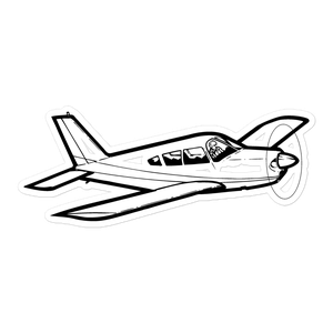 Piper Arrow General Aviation Icon 2 Sticker