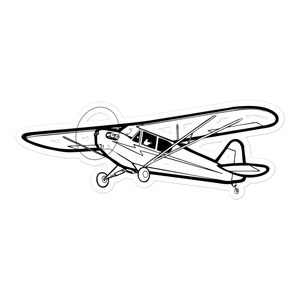 Piper J-3 Cub Light Aircraft Sticker