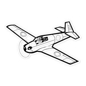 Mooney Mite: Solo Flight Icon Sticker