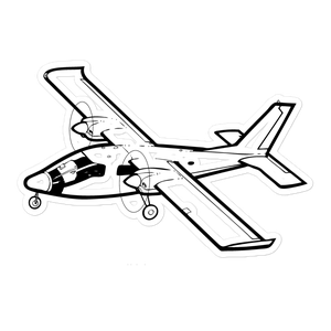 Vulcanair P-68 Observer: Aerial Versatility Sticker