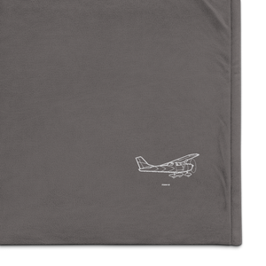 Cessna 150 Trainer Legend 3 Port Authority Embroidered Premium Sherpa Blanket