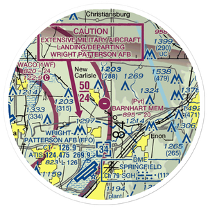 Andy Barnhart Memorial Airport (3OH0) VFR Sectional Sticker (20 mile)
