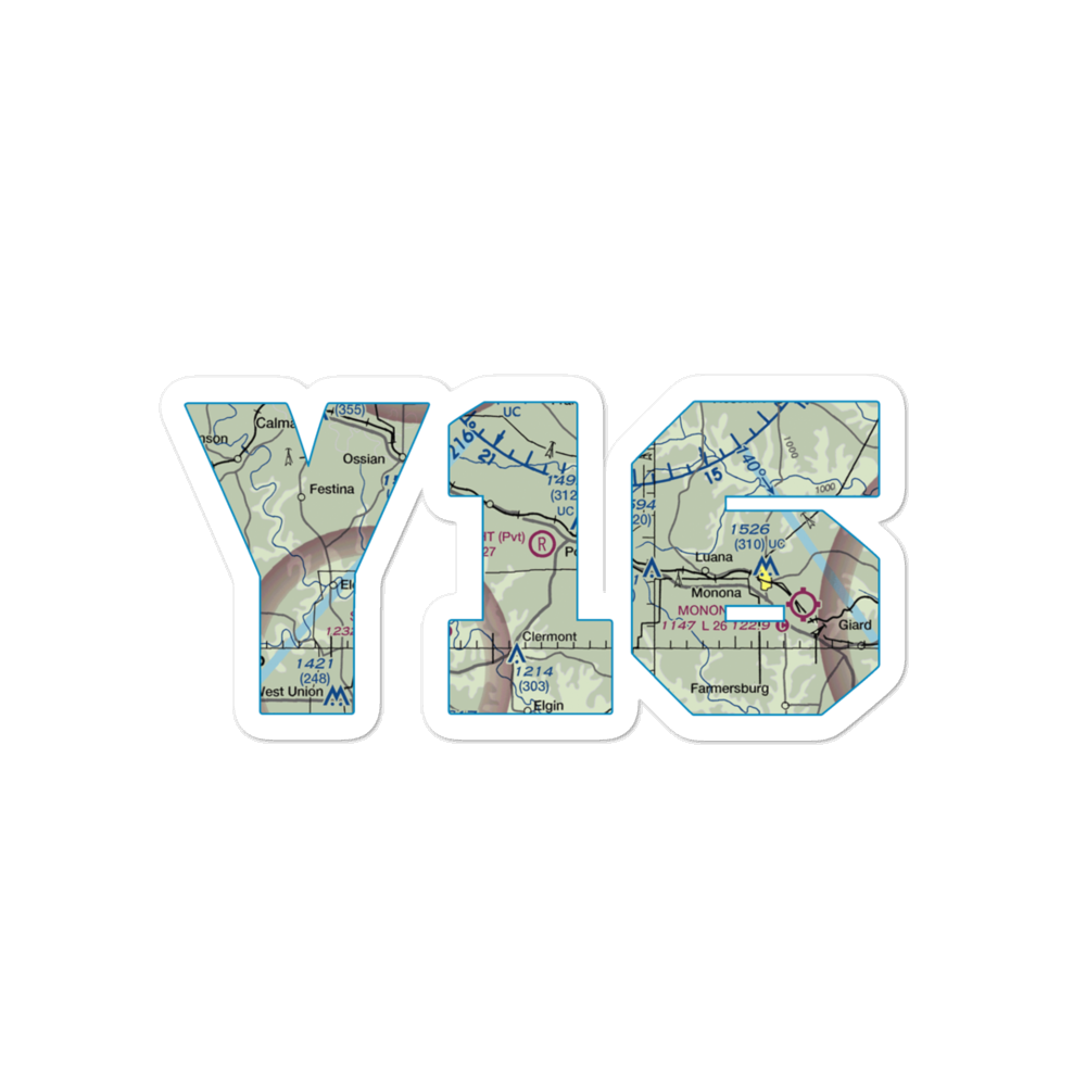Dale Delight Airport (IA45) VFR Sectional Sticker 