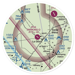 Diamond O Ranch Airport (XS93) VFR Sectional Sticker (20 mile)