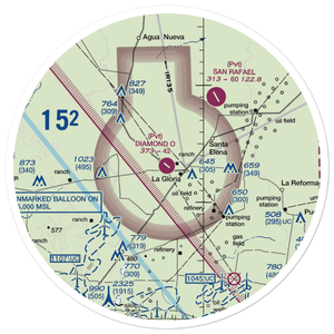Diamond O Ranch Airport (XS93) VFR Sectional Sticker (30 mile)