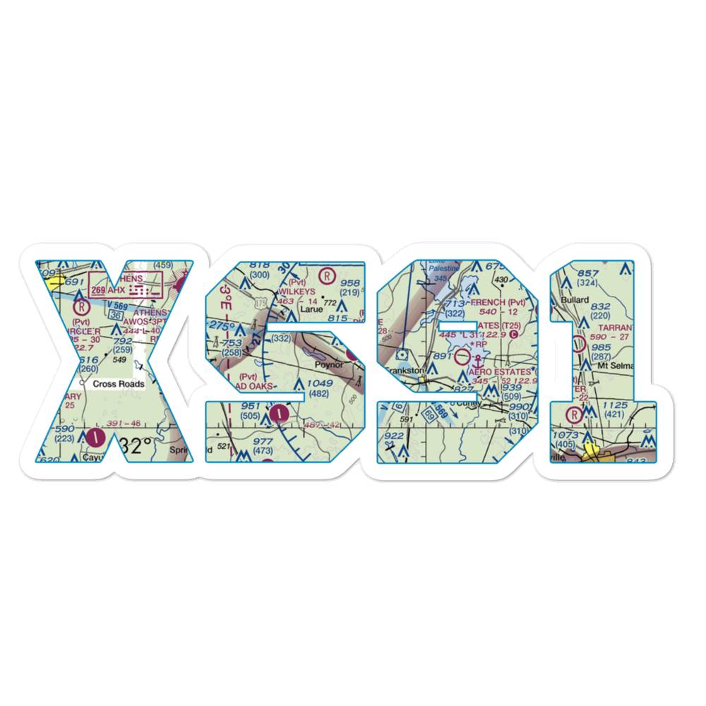 Pickle Plantation Airport (XS91) VFR Sectional Sticker 