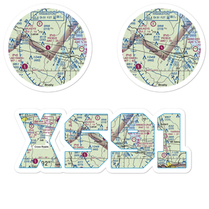 Pickle Plantation Airport (XS91) VFR Sectional Sticker Pack