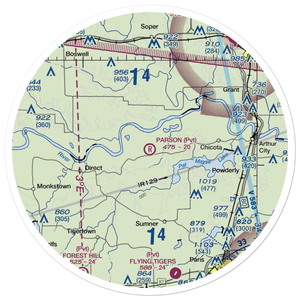 Parson Field (XS88) VFR Sectional Sticker (30 mile)