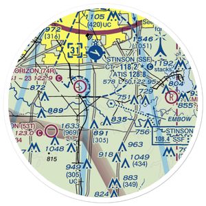 A W Ranch Airport (XS79) VFR Sectional Sticker (20 mile)