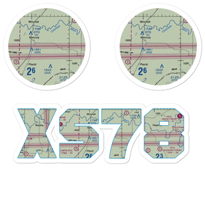 Santiago Cattle Company Airport (XS78) VFR Sectional Sticker Pack
