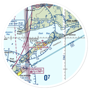 Seafood Warehouse Park Airport (XS77) VFR Sectional Sticker (30 mile)