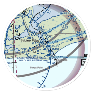 Texas Menhaden Strip (XS76) VFR Sectional Sticker (20 mile)