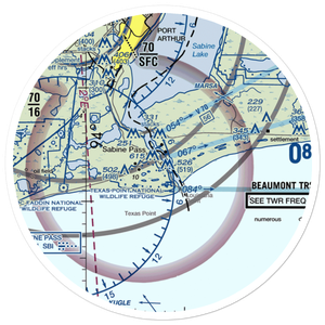 Texas Menhaden Strip (XS76) VFR Sectional Sticker (30 mile)