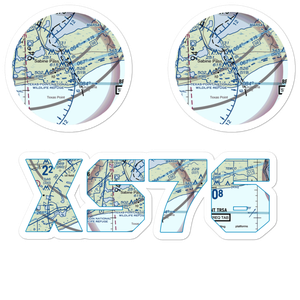 Texas Menhaden Strip (XS76) VFR Sectional Sticker Pack