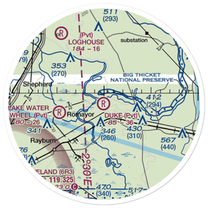 F R Duke Farm Airport (XS72) VFR Sectional Sticker (20 mile)