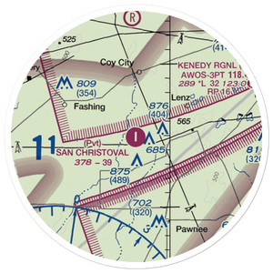 San Christoval Ranch Airport (XS71) VFR Sectional Sticker (20 mile)