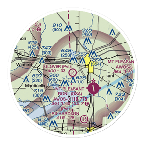 Glover Airport (XS70) VFR Sectional Sticker (20 mile)