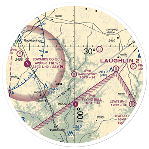 Hackberry Ranch Airport (XS69) VFR Sectional Sticker (30 mile)