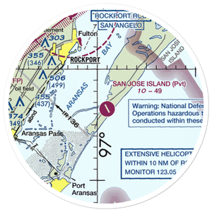 San Jose Island Airport (XS67) VFR Sectional Sticker (20 mile)