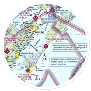 San Jose Island Airport (XS67) VFR Sectional Sticker (30 mile)